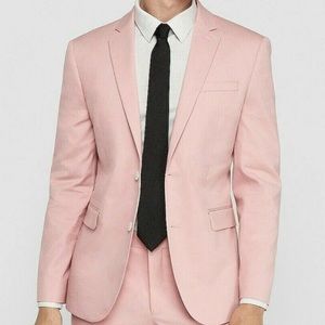 EXPRESS MEN’S BLAZER PINK COTTON BLEND STRETCH SUIT JACKET BLAZER SIZE 46R